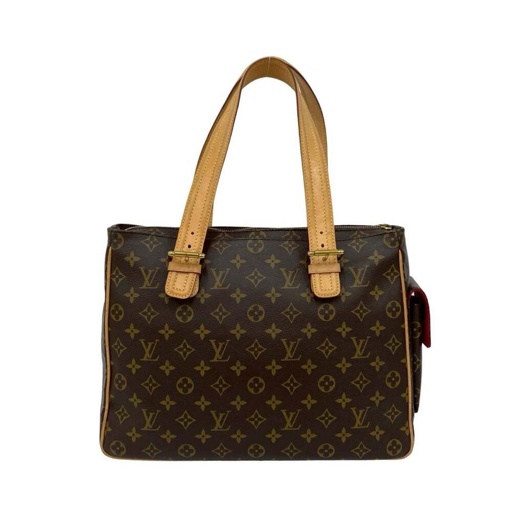 LOUIS VUITTON Authentic Brown Monogram Leather Tote Bag - Picture 3 of 10